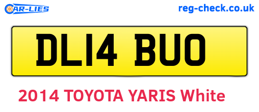 DL14BUO are the vehicle registration plates.