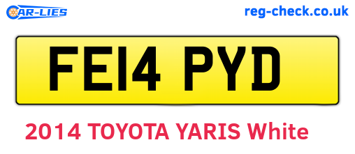 FE14PYD are the vehicle registration plates.