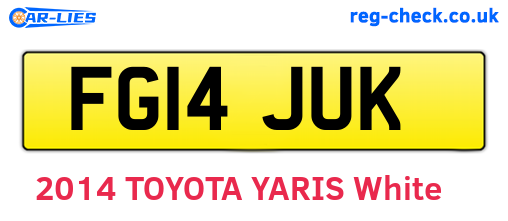 FG14JUK are the vehicle registration plates.