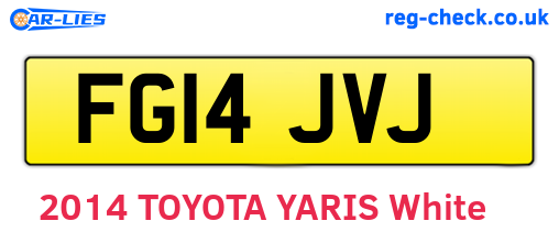 FG14JVJ are the vehicle registration plates.