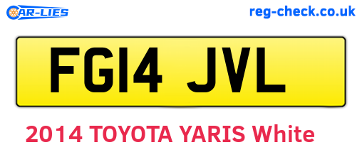 FG14JVL are the vehicle registration plates.