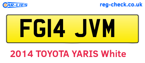 FG14JVM are the vehicle registration plates.