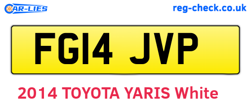 FG14JVP are the vehicle registration plates.