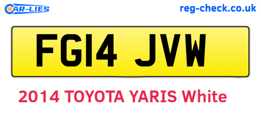 FG14JVW are the vehicle registration plates.