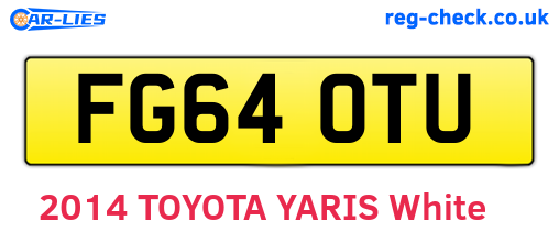 FG64OTU are the vehicle registration plates.