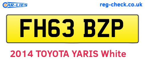 FH63BZP are the vehicle registration plates.