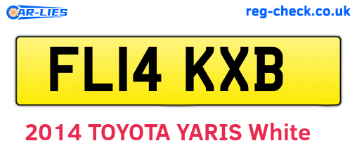 FL14KXB are the vehicle registration plates.