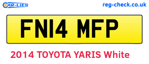 FN14MFP are the vehicle registration plates.