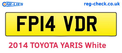 FP14VDR are the vehicle registration plates.