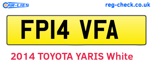 FP14VFA are the vehicle registration plates.