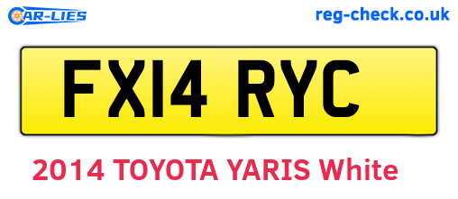 FX14RYC are the vehicle registration plates.