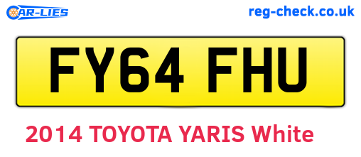 FY64FHU are the vehicle registration plates.