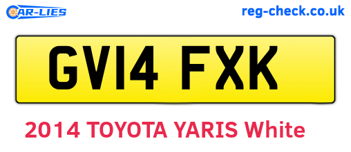 GV14FXK are the vehicle registration plates.