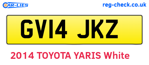 GV14JKZ are the vehicle registration plates.