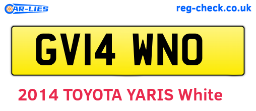 GV14WNO are the vehicle registration plates.