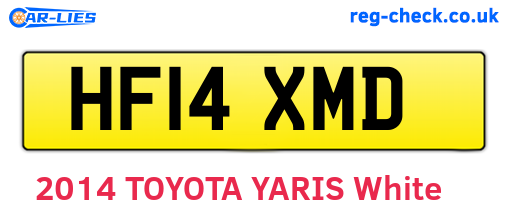 HF14XMD are the vehicle registration plates.