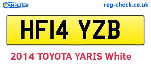 HF14YZB are the vehicle registration plates.