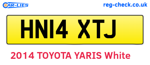HN14XTJ are the vehicle registration plates.
