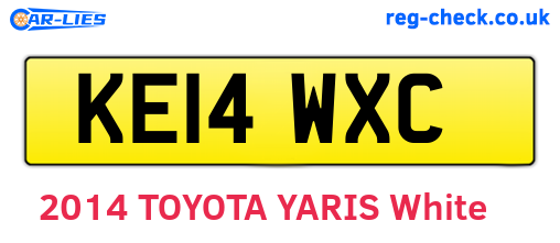 KE14WXC are the vehicle registration plates.