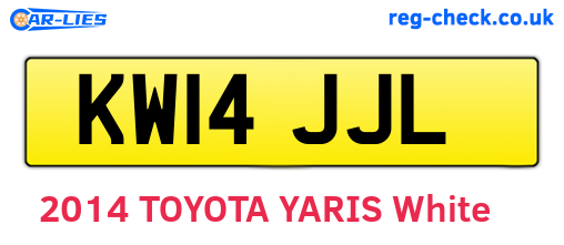 KW14JJL are the vehicle registration plates.