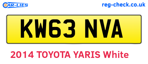 KW63NVA are the vehicle registration plates.