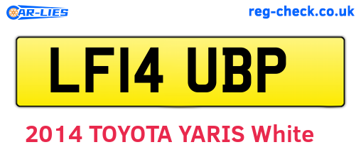 LF14UBP are the vehicle registration plates.