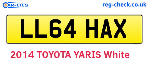 LL64HAX are the vehicle registration plates.