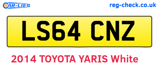 LS64CNZ are the vehicle registration plates.
