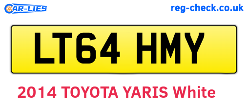 LT64HMY are the vehicle registration plates.