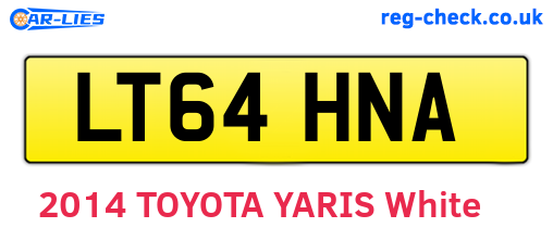 LT64HNA are the vehicle registration plates.