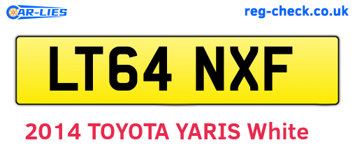 LT64NXF are the vehicle registration plates.
