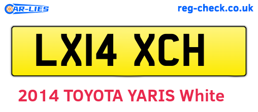 LX14XCH are the vehicle registration plates.