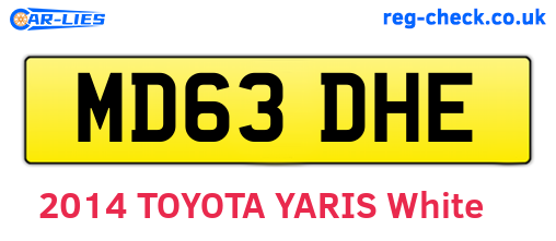 MD63DHE are the vehicle registration plates.