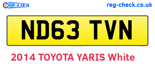 ND63TVN are the vehicle registration plates.