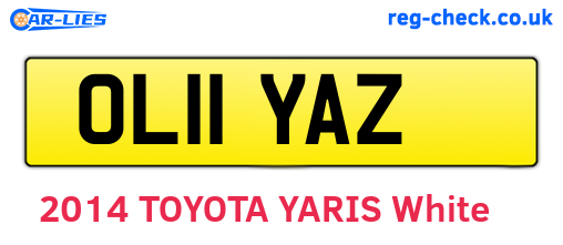 OL11YAZ are the vehicle registration plates.