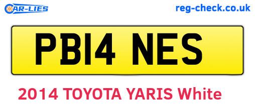PB14NES are the vehicle registration plates.
