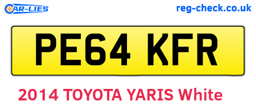 PE64KFR are the vehicle registration plates.