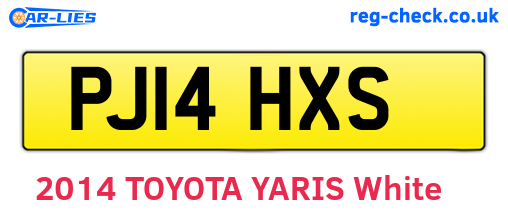 PJ14HXS are the vehicle registration plates.