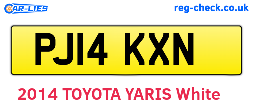 PJ14KXN are the vehicle registration plates.