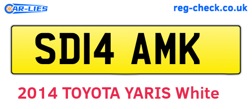 SD14AMK are the vehicle registration plates.