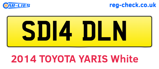 SD14DLN are the vehicle registration plates.