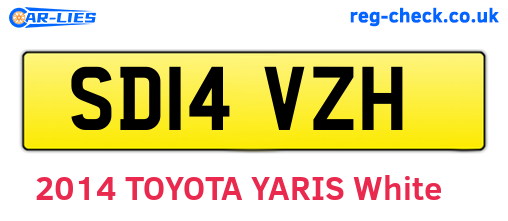 SD14VZH are the vehicle registration plates.