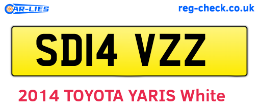 SD14VZZ are the vehicle registration plates.