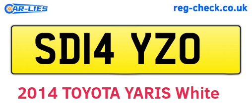 SD14YZO are the vehicle registration plates.