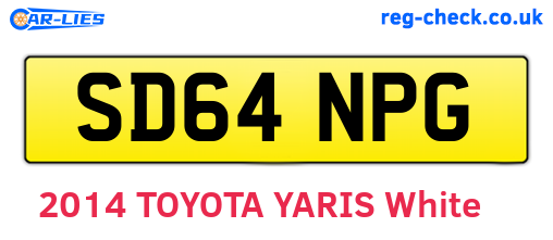 SD64NPG are the vehicle registration plates.