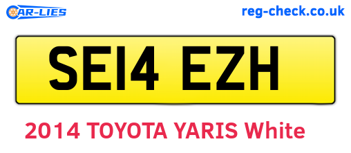 SE14EZH are the vehicle registration plates.