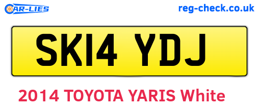 SK14YDJ are the vehicle registration plates.