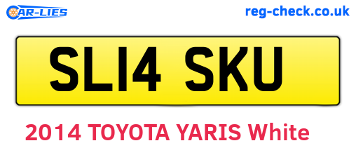 SL14SKU are the vehicle registration plates.
