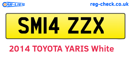 SM14ZZX are the vehicle registration plates.