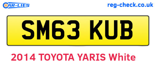SM63KUB are the vehicle registration plates.